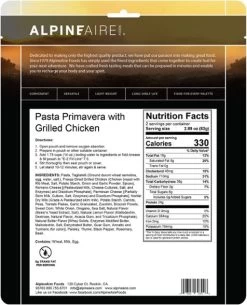 AlpineAire Pasta Primavera With Grilled Chicken -Camping Equipment Shop 56d398b0 761a 461b 8771 3870a0c30cff
