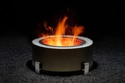 Breeo Luxeve 24" Smokeless Fire Pit With Lid & Glass