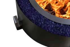 Breeo Luxeve 24" Smokeless Fire Pit With Lid & Glass -Camping Equipment Shop Luxeve Bronze Vein DarkBlue 1