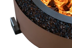 Breeo Luxeve 24" Smokeless Fire Pit With Lid & Glass -Camping Equipment Shop Luxeve Earth Rust AmberBrown 1