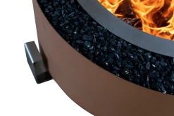 Breeo Luxeve 24" Smokeless Fire Pit With Lid & Glass -Camping Equipment Shop Luxeve Earth Rust Black 1