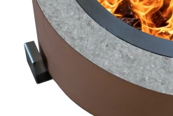 Breeo Luxeve 24" Smokeless Fire Pit With Lid & Glass -Camping Equipment Shop Luxeve Earth Rust CrystalClear 1