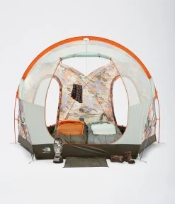 The North Face Homestead Super Dome 4 Tent - Sweet Lavender Cloud Camo Print/New Taupe Green -Camping Equipment Shop NF0A3S5O 0FC alt1 39982.1652127512