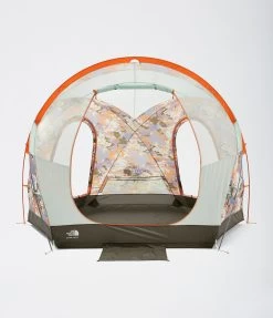 The North Face Homestead Super Dome 4 Tent - Sweet Lavender Cloud Camo Print/New Taupe Green -Camping Equipment Shop NF0A3S5O 0FC alt2 48265.1652127513