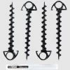 Ground Screw Stakes-4PK - Black