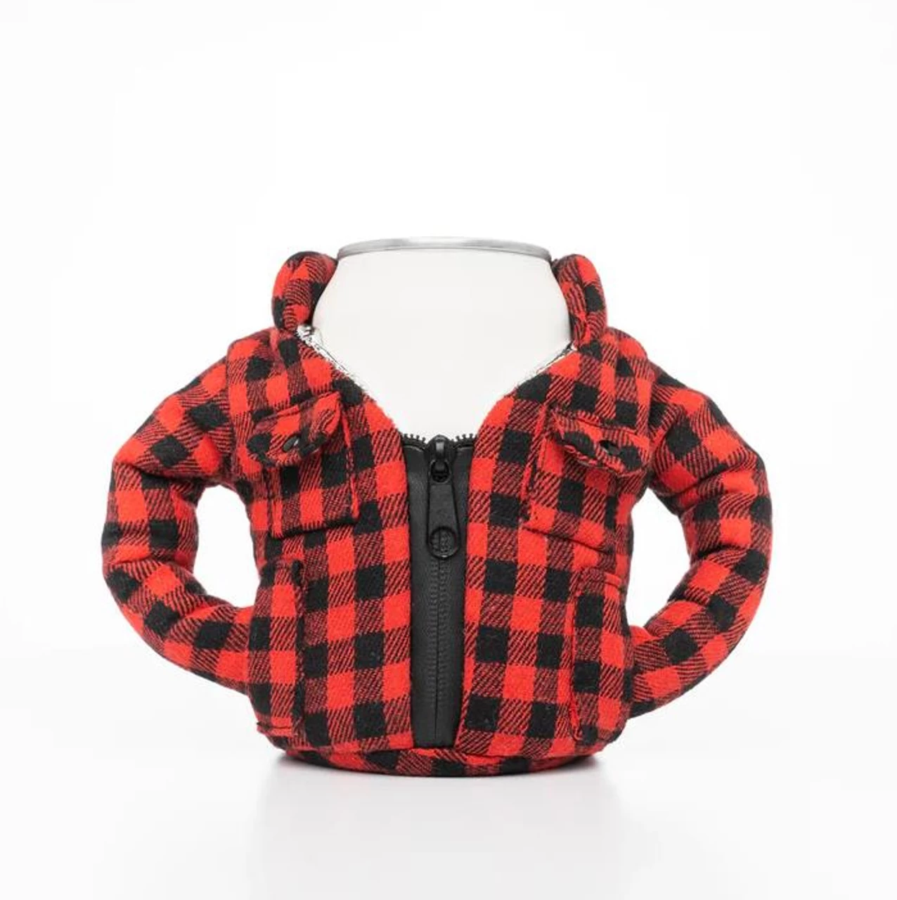 Puffin Beverage Flannel Red 3 Puffin Beverage Flannel Red