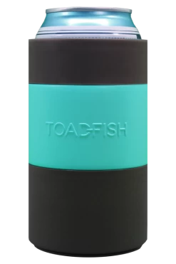 Toadfish Outfitters Non-Tipping Can Cooler 13 Toadfish Outfitters Non-Tipping Can Cooler -Camping Equipment Shop Teal Text side Koozie Web 540x f69199fb 9ffb 43eb 9687 00f160e92e04