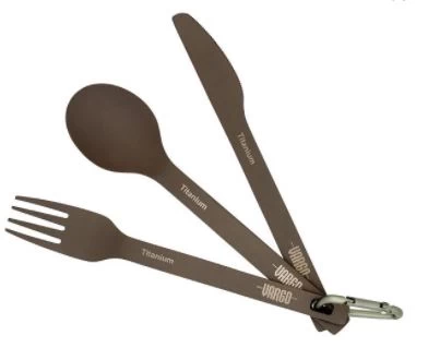 Vargo Titatnium ULV Knife, Fork & Spoon Set 3 Vargo Titatnium ULV Knife, Fork & Spoon Set