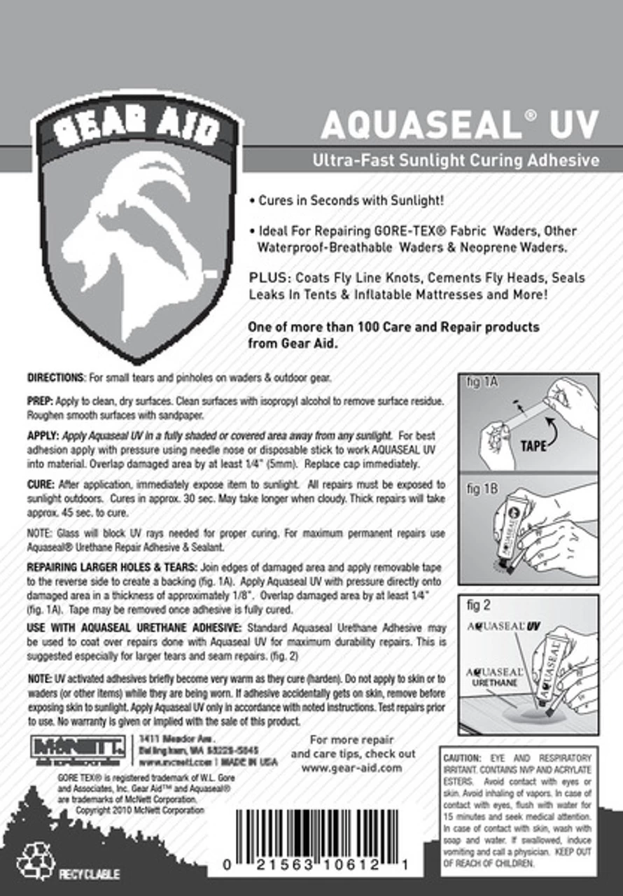 GEAR AID Aquaseal UV - Orange 4 GEAR AID Aquaseal UV - Orange - Image 2