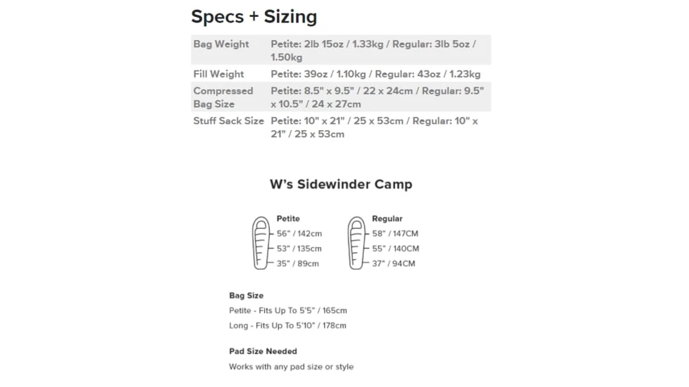 Big Agnes Sidewinder Camp 20 FireLine Sleeping Bag - Women's 8 Big Agnes Sidewinder Camp 20 FireLine Sleeping Bag - Women's - Image 6