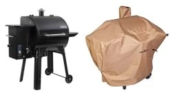 Camp Chef SmokePro SG 24 Wi-Fi Pellet Grill -Camping Equipment Shop opplanet camp chef smokepro sg 24 wi fi pellet grill black with tan patio cover pcpg24l main