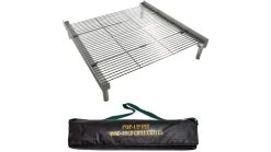Fireside Outdoor Quad-Fold Grilling Grates -Camping Equipment Shop opplanet fireside outdoor quad fold grilling grates for pop up fire pit 24 in cdgg24 quad av 3