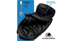 Hyke & Byke Snowmass Ultralight Down Sleeping Bag, 650FP, 0F Degrees -Camping Equipment Shop opplanet hyke byke snowmass ultralight down sleeping bag 650fp 0f degrees 8758755910 av 3