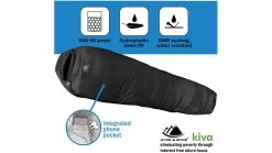 Hyke & Byke Snowmass Ultralight Down Sleeping Bag, 650FP, 0F Degrees