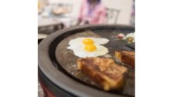 Kamado Joe Half Moon Soapstone -Camping Equipment Shop opplanet kamado joe classic joe half moon soapstone cooking surface gray medium kj hcgsstone av 4