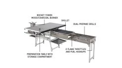 Overland Vehicle Systems Komodo Camp Kitchen 23 Overland Vehicle Systems Komodo Camp Kitchen -Camping Equipment Shop opplanet overland vehicle systems komodo camp kitchen dual grill skillet folding shelves rocket tower 30100001 av 2