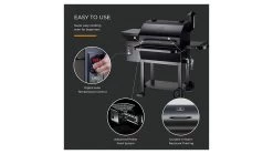 Z Grills ZPG-550B2 Wood Pellet Grill & Smoker -Camping Equipment Shop opplanet z grills zpg 550b2 wood pellet grill smoker black medium zpg 550b2 av 6