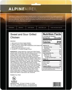 AlpineAire Sweet And Sour Grilled Chicken -Camping Equipment Shop sweetandsourgrilledchicken2
